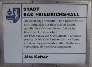 Kulturdenkmal in Bad Friedrichshall